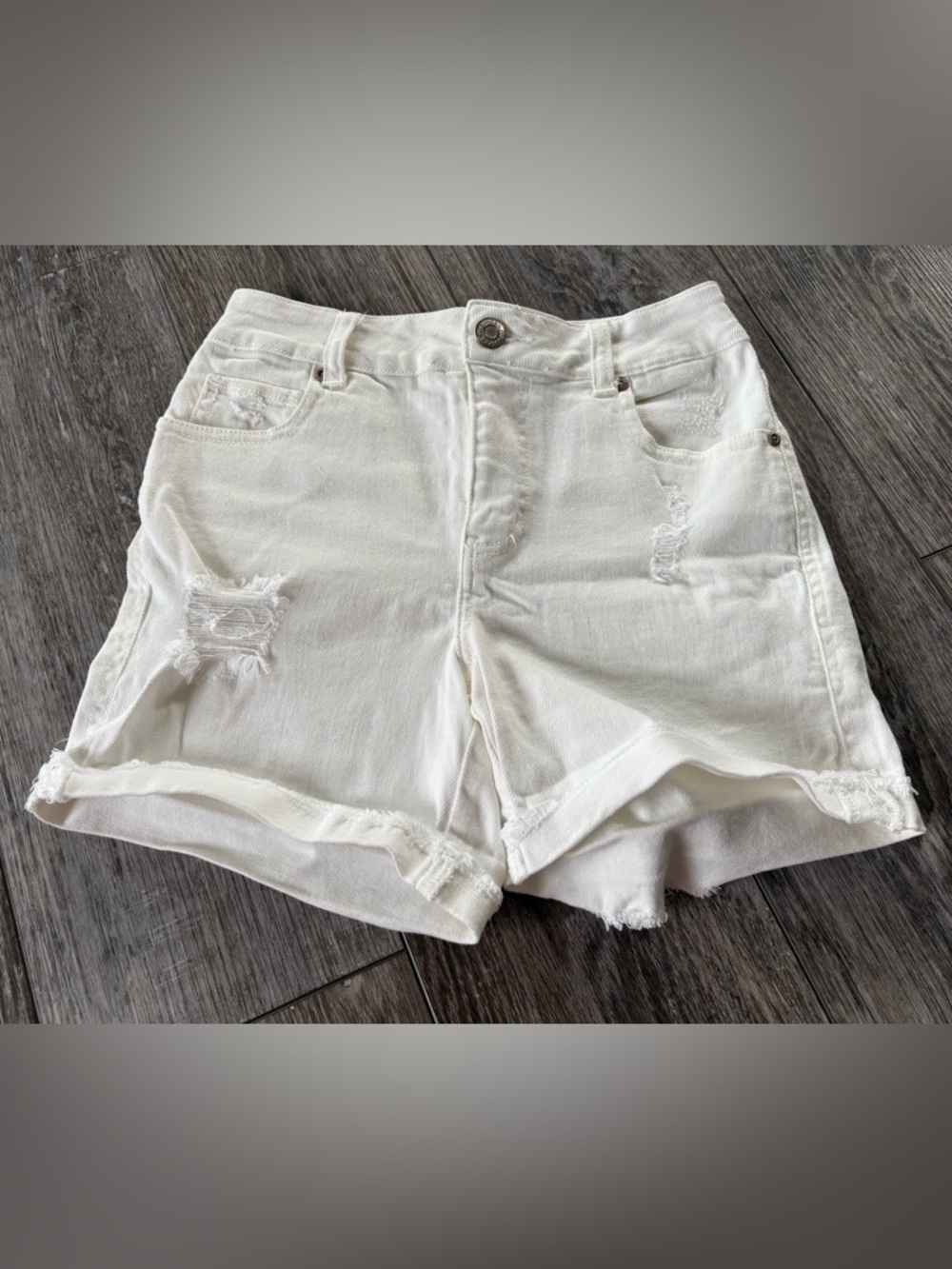 Maurices High-Rise Distressed Cuffed Denim Shorts- Size 2